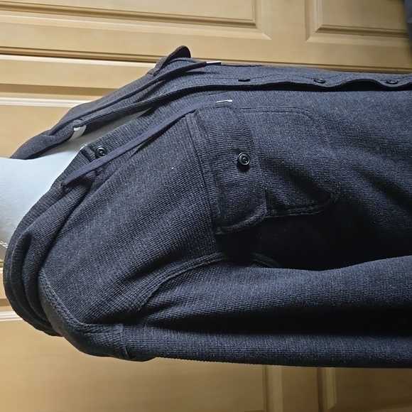 New American Eagle Navy Blue Super Soft Long-Sleeve Hooded Thermal Shirt. M - Picture 3 of 15